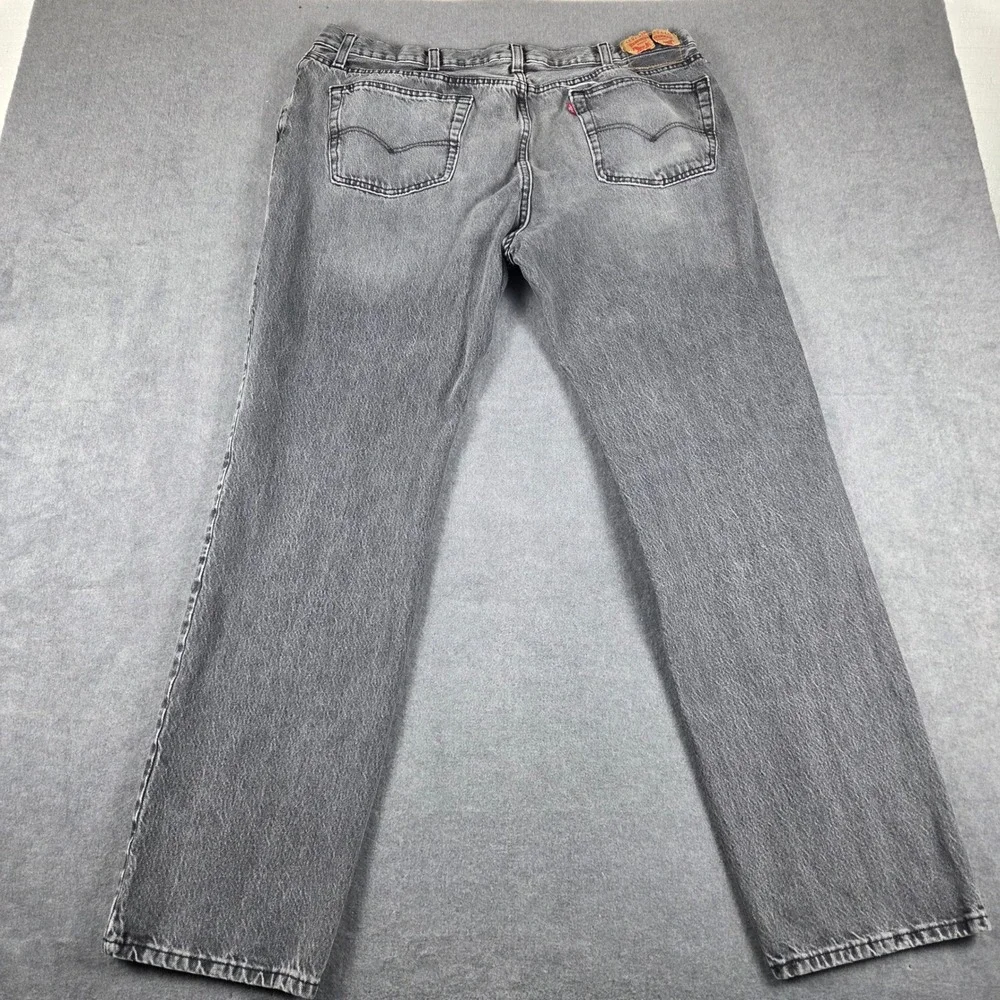 Levis‎ 505 Regular Fit Mens 40x36 Gray Good Faded Straight Leg Jeans
